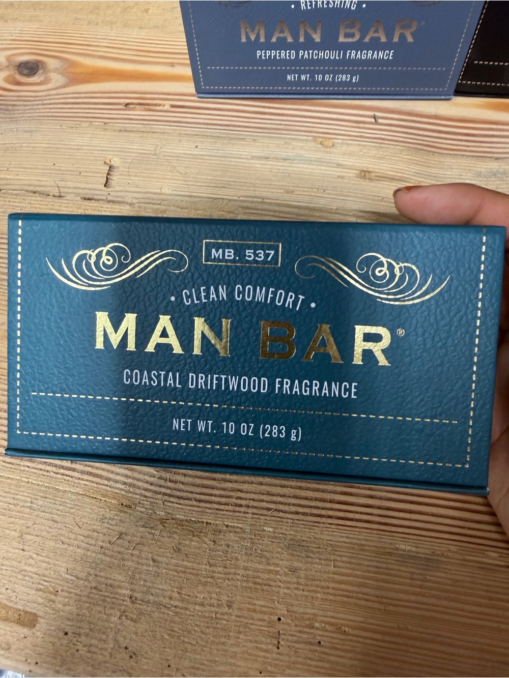 MAN BAR Coastal Driftwood Fragrance Soap Bar - Teal & Gold